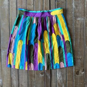 Tibi Multicolor A-Line Skirt